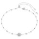 SWAROVSKI Una Angelic Κολιέ, Στρογγυλή κοπή, Λευκό, Διπλής Όψης Επιροδιωμένο 5733116
