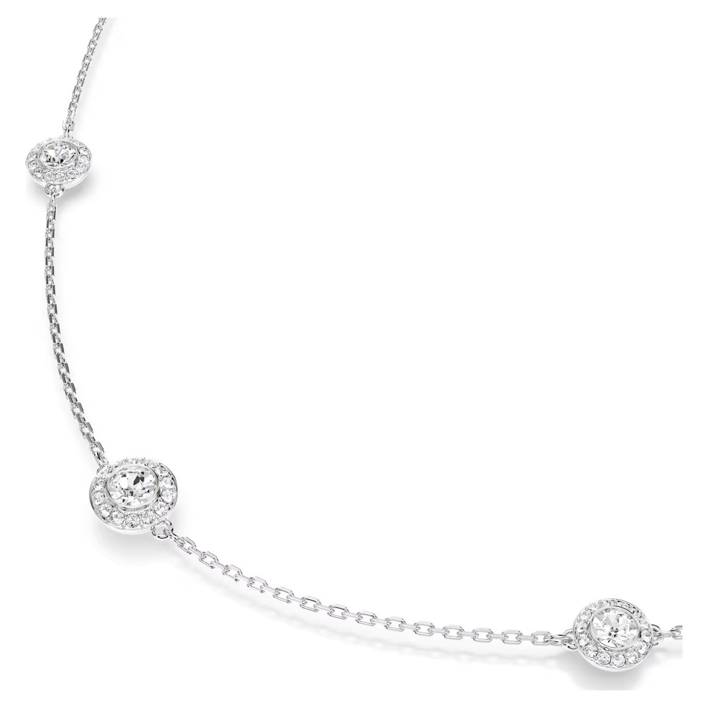 SWAROVSKI Una Angelic Κολιέ, Στρογγυλή κοπή, Λευκό, Επιροδιωμένο 5733197