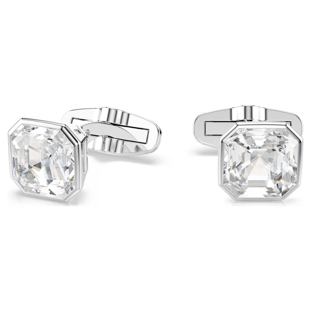 SWAROVSKI Millenia Μανικετόκουμπα Οκτάγωνη κοπή, Λευκό, Επιροδιωμένα 5733306