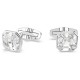 SWAROVSKI Millenia Μανικετόκουμπα Οκτάγωνη κοπή, Λευκό, Επιροδιωμένα 5733306