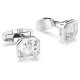 SWAROVSKI Millenia Μανικετόκουμπα Οκτάγωνη κοπή, Λευκό, Επιροδιωμένα 5733306