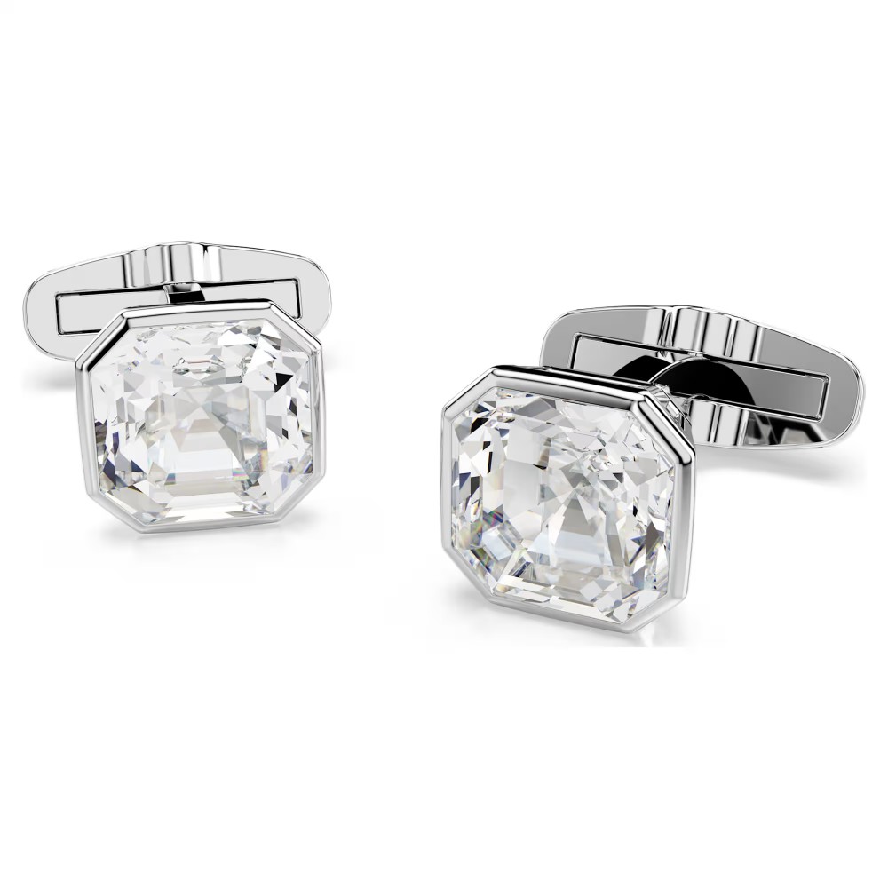 SWAROVSKI Millenia Μανικετόκουμπα Οκτάγωνη κοπή, Λευκό, Επιροδιωμένα 5733306