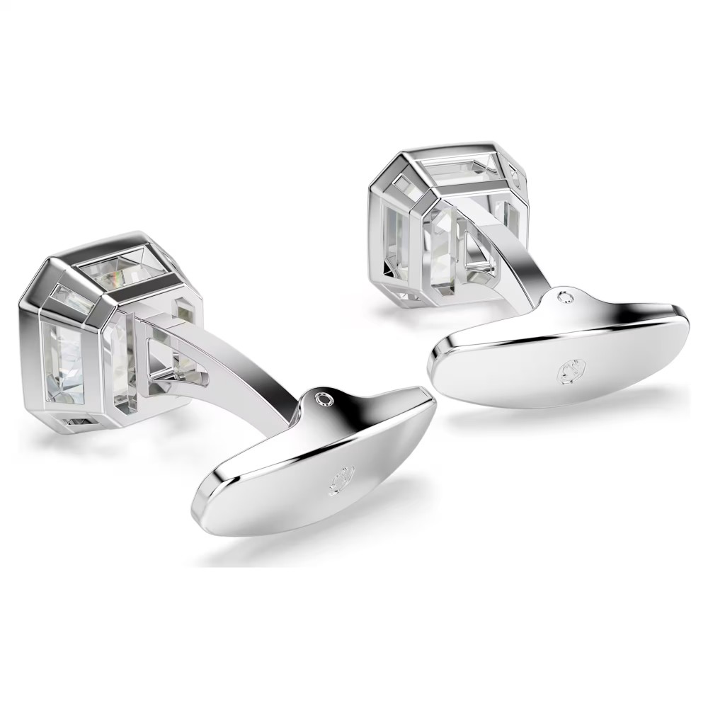 SWAROVSKI Millenia Μανικετόκουμπα Οκτάγωνη κοπή, Λευκό, Επιροδιωμένα 5733306