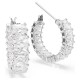 SWAROVSKI Κρίκοι Matrix, Κοπή Baguette, Λευκά, Επιροδιωμένα 5733397