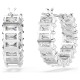 SWAROVSKI Κρίκοι Matrix, Κοπή Baguette, Λευκά, Επιροδιωμένα 5733397