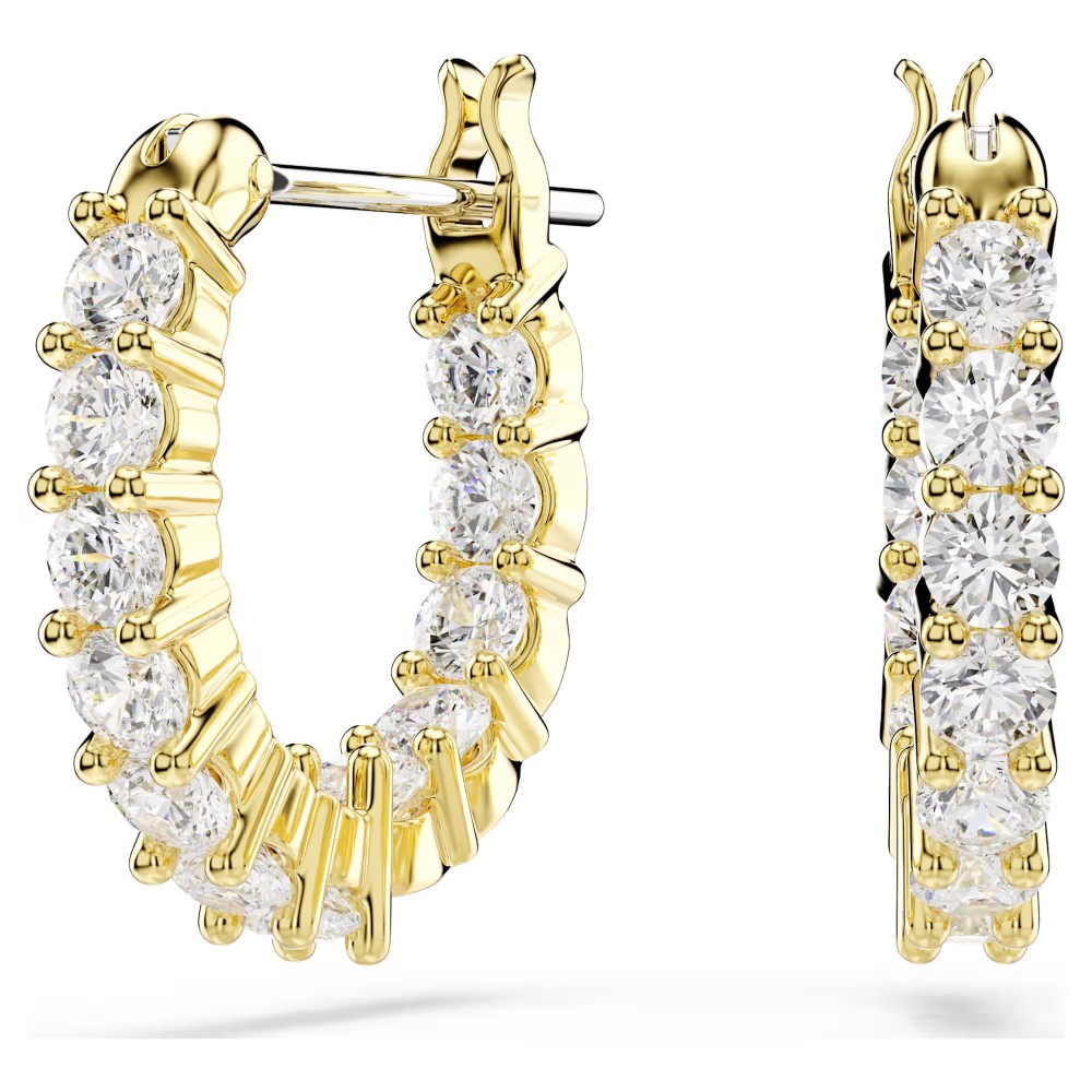 SWAROVSKI Κρίκοι Matrix Vittore, Στρογγυλή Κοπή, Λευκά, επιχρυσωμένο 5733398