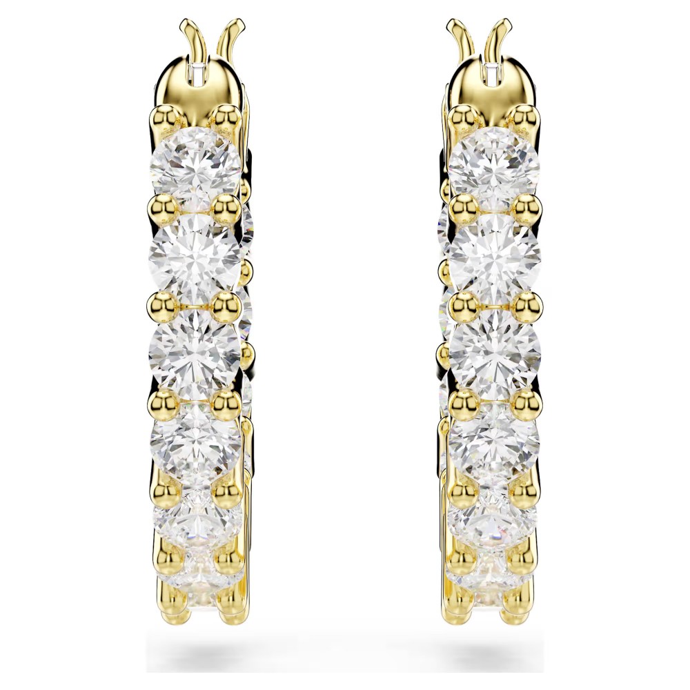 SWAROVSKI Κρίκοι Matrix Vittore, Στρογγυλή Κοπή, Λευκά, επιχρυσωμένο 5733398