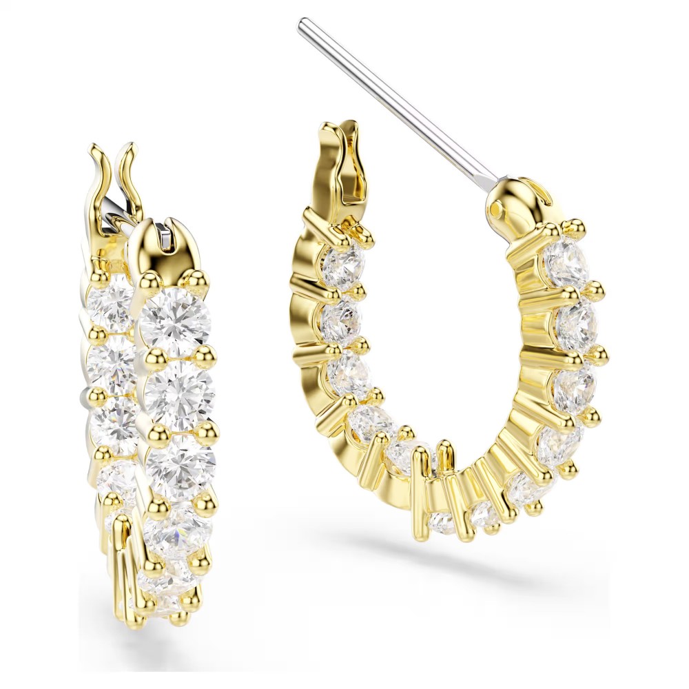 SWAROVSKI Κρίκοι Matrix Vittore, Στρογγυλή Κοπή, Λευκά, επιχρυσωμένο 5733398