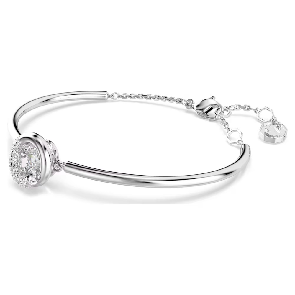 SWAROVSKI Dextera Άκαμπτο βραχιόλι, λευκό, Στρογγυλή Κοπή, Επιμετάλλωση Ροδίου 5733399