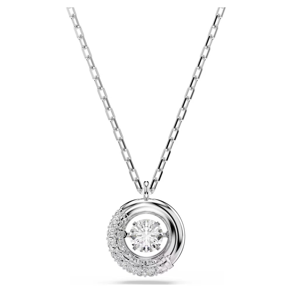 SWAROVSKI Dextera Μενταγιόν με αλυσίδα, Λευκό, Στρογγυλή Κοπή Επιροδιωμένο 5733400