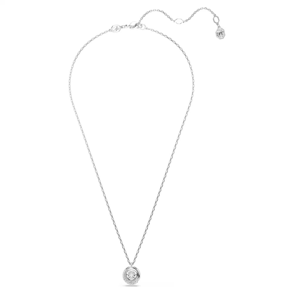 SWAROVSKI Dextera Μενταγιόν με αλυσίδα, Λευκό, Στρογγυλή Κοπή Επιροδιωμένο 5733400