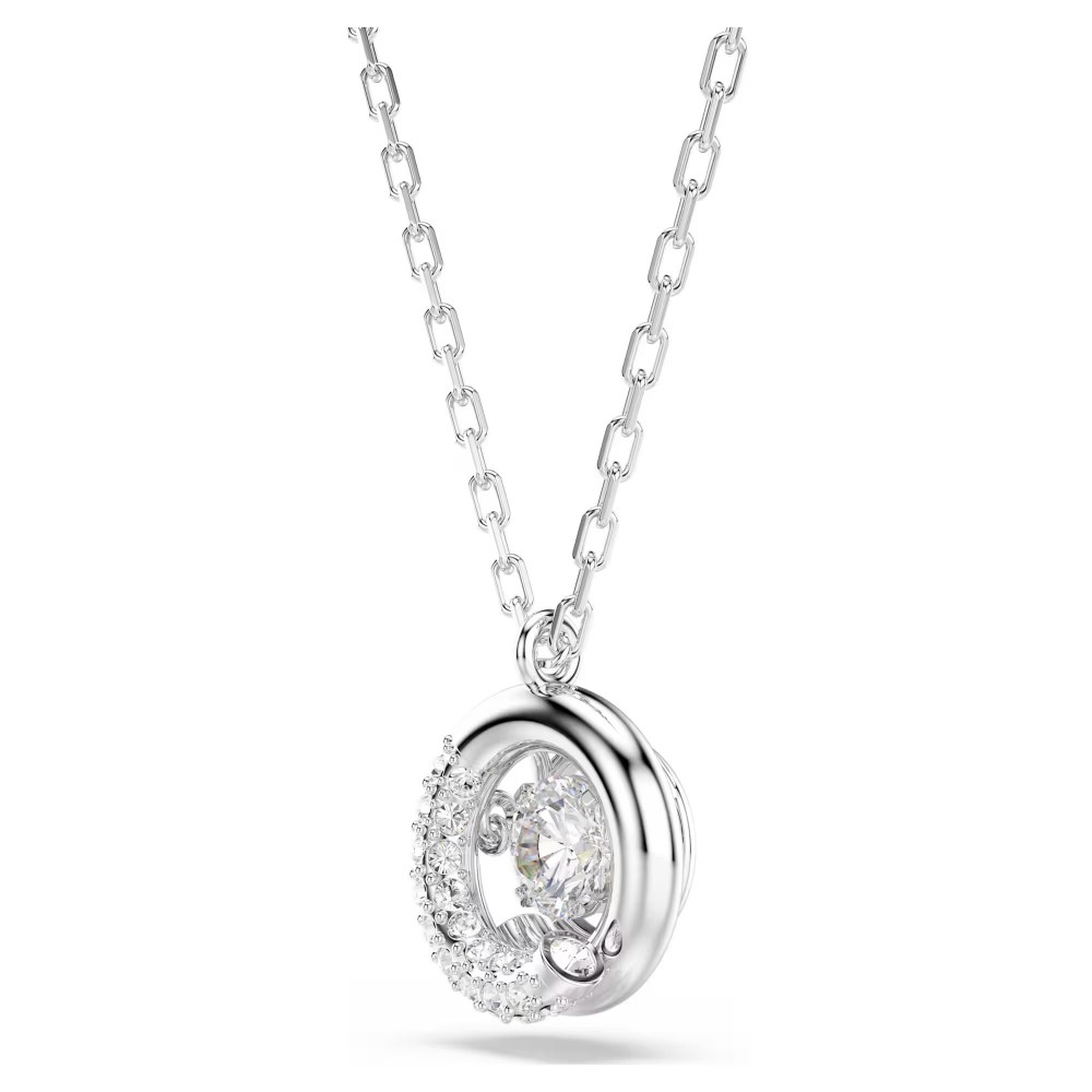 SWAROVSKI Dextera Μενταγιόν με αλυσίδα, Λευκό, Στρογγυλή Κοπή Επιροδιωμένο 5733400