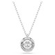 SWAROVSKI Dextera Μενταγιόν με αλυσίδα, Λευκό, Στρογγυλή Κοπή Επιροδιωμένο 5733400