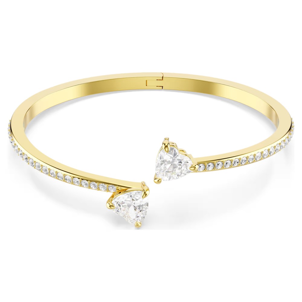 SWAROVSKI Mesmera Attract Άκαμπτο βραχιόλι, "Καρδιά" Λευκό, επιχρυσωμένο 5733474