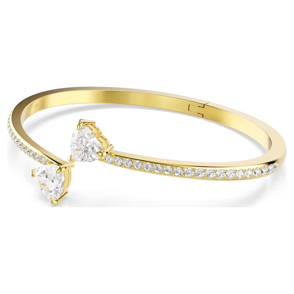 SWAROVSKI Mesmera Attract Άκαμπτο βραχιόλι, "Καρδιά" Λευκό, επιχρυσωμένο 5733474