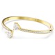 SWAROVSKI Mesmera Attract Άκαμπτο βραχιόλι, "Καρδιά" Λευκό, επιχρυσωμένο 5733474