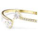 SWAROVSKI Mesmera Attract Άκαμπτο βραχιόλι, "Καρδιά" Λευκό, επιχρυσωμένο 5733474