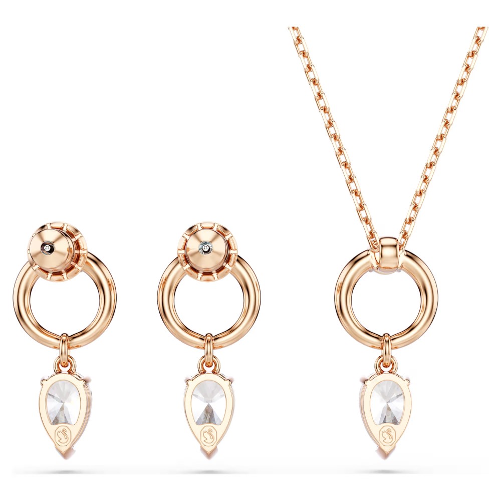 SWAROVSKI Mesmera Set, Κοπή Pear, Στρογγυλή Κοπή, Ροζ-Χρυσό 5733808