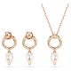 SWAROVSKI Mesmera Set, Κοπή Pear, Στρογγυλή Κοπή, Ροζ-Χρυσό 5733808