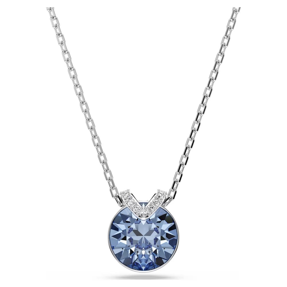 SWAROVSKI Μενταγιόν Bella V, Στρογγυλή κοπή, Μπλε, Επιμετάλλωση ροδίου 5734232 SWAROVSKI Μενταγιόν Bella V, Στρογγυλή κοπή, Μπλε, Επιμετάλλωση ροδίου 5734232
