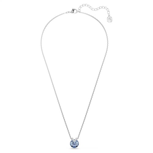 SWAROVSKI Μενταγιόν Bella V, Στρογγυλή κοπή, Μπλε, Επιμετάλλωση ροδίου 5734232