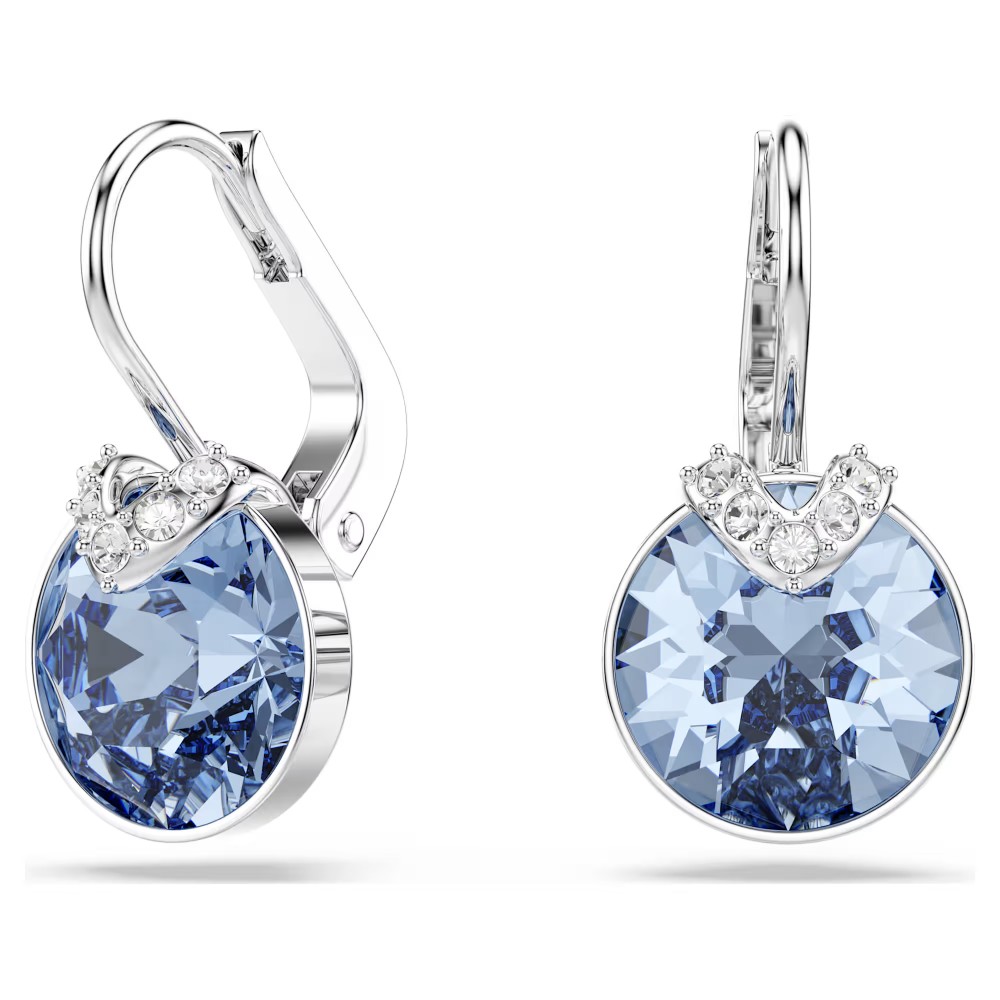 SWAROVSKI Σκουλαρίκια-σταγόνα Bella, Στρογγυλή Κοπή, Μπλε, Επιμετάλλωση Ροδίου 5734234
