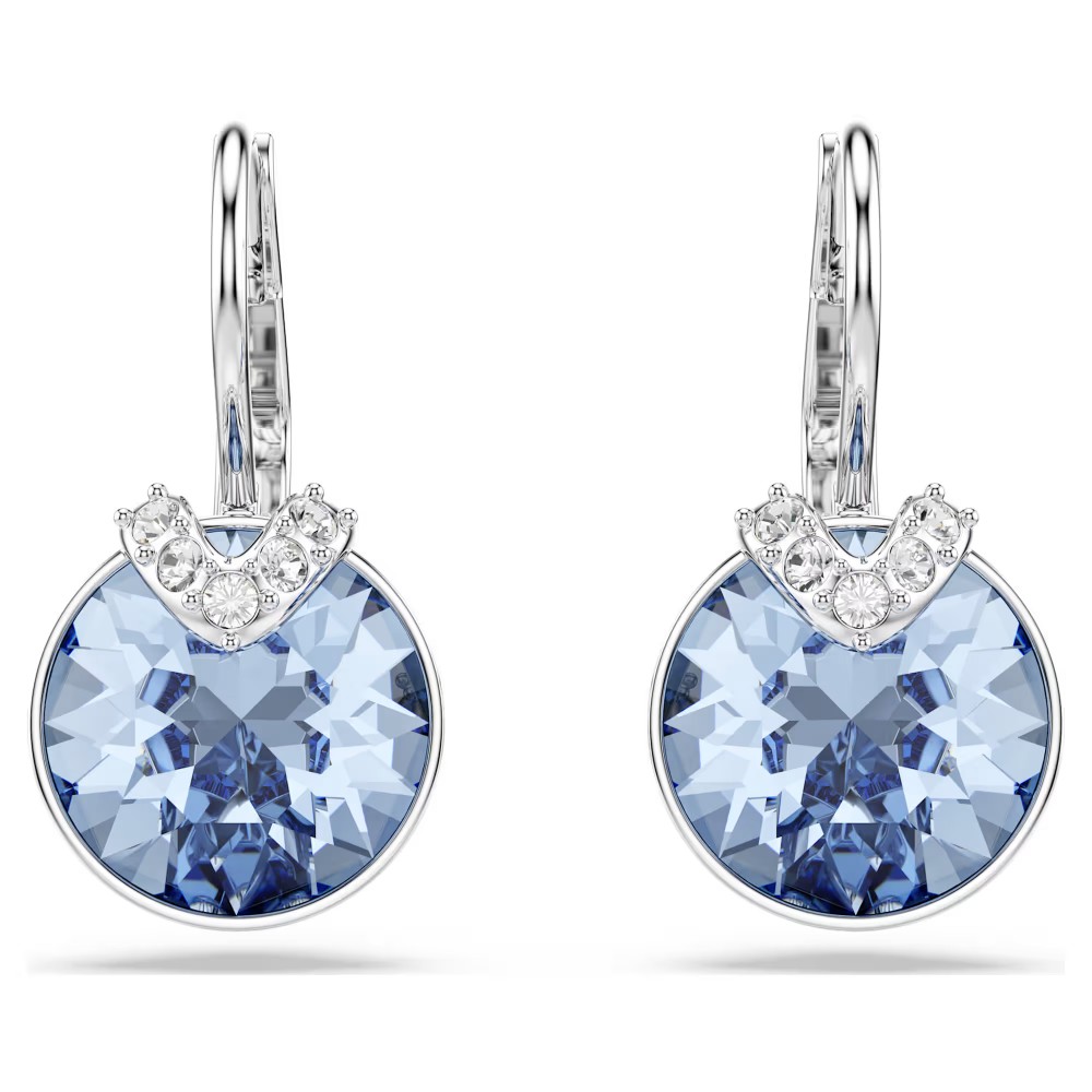SWAROVSKI Σκουλαρίκια-σταγόνα Bella, Στρογγυλή Κοπή, Μπλε, Επιμετάλλωση Ροδίου 5734234