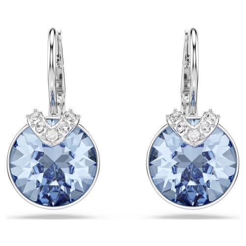 SWAROVSKI Σκουλαρίκια-σταγόνα Bella, Στρογγυλή Κοπή, Μπλε, Επιμετάλλωση Ροδίου 5734234