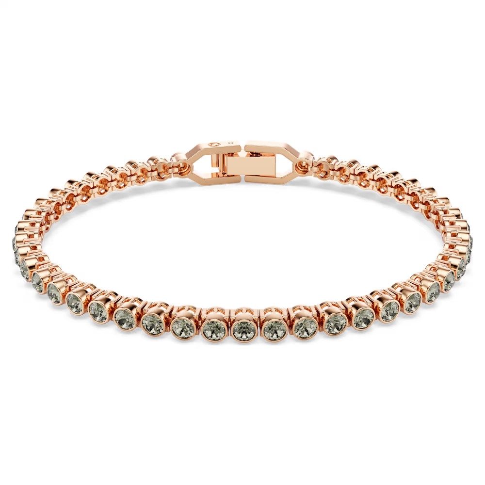 Swarovski, Βραχιόλι, Tennis Imber Emily Στρογγυλή κοπή, Μαύρο, Επιμετάλλωση Ροζ Χρυσό, 5734240 Swarovski, Βραχιόλι, Tennis Imber Emily Στρογγυλή κοπή, Μαύρο, Επιμετάλλωση Ροζ Χρυσό, 5734240