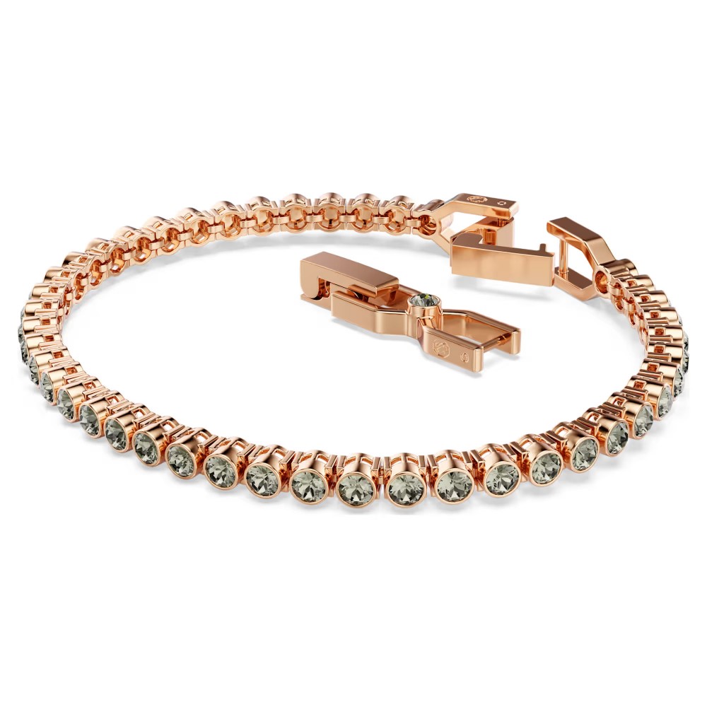 Swarovski, Βραχιόλι, Tennis Imber Emily Στρογγυλή κοπή, Μαύρο, Επιμετάλλωση Ροζ Χρυσό, 5734240 Swarovski, Βραχιόλι, Tennis Imber Emily Στρογγυλή κοπή, Μαύρο, Επιμετάλλωση Ροζ Χρυσό, 5734240