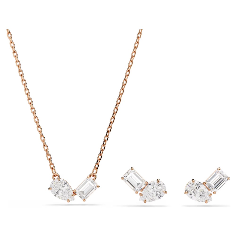SWAROVSKI Σετ Mesmera Λευκό, Κοπή Pear, Επιμετάλλωση σε ροζ χρυσό τόνο 5734246 SWAROVSKI Σετ Mesmera Λευκό, Κοπή Pear, Επιμετάλλωση σε ροζ χρυσό τόνο 5734246