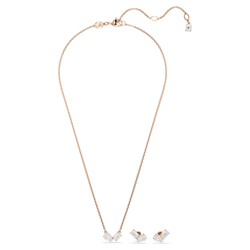 SWAROVSKI Σετ Mesmera Λευκό, Κοπή Pear, Επιμετάλλωση σε ροζ χρυσό τόνο 5734246 SWAROVSKI Σετ Mesmera Λευκό, Κοπή Pear, Επιμετάλλωση σε ροζ χρυσό τόνο 5734246