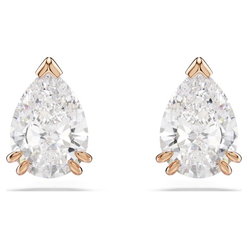 SWAROVSKI Stilla Σκουλαρίκια Pear κοπή, Λευκά, Ροζ Επιχρυσωμένα 5734248
