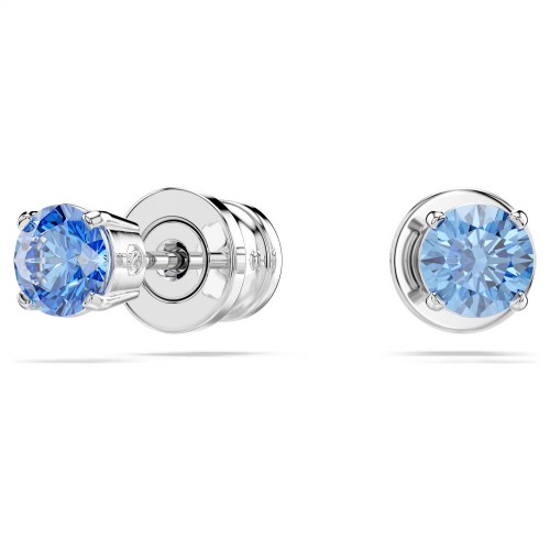 SWAROVSKI Stilla Attract Σκουλαρίκια, Στρογγυλή Κοπή, Μπλε, Επιροδιωμένα 5734250