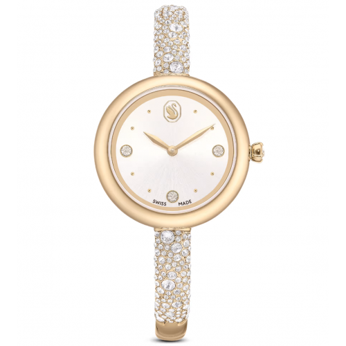 SWAROVSKI Syblima Bangle Eλβετικής κατασκευής, Μπρασελέ από Ανοξείδωτο Ατσάλι, Χρυσός τόνος, 5734635