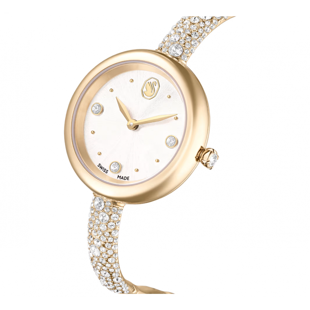 SWAROVSKI Syblima Bangle Eλβετικής κατασκευής, Μπρασελέ από Ανοξείδωτο Ατσάλι, Χρυσός τόνος, 5734635