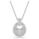SWAROVSKI Μενταγιόν Sublima, Στρογγυλή κοπή, Λευκό, Επιμετάλλωση ροδίου 5735223