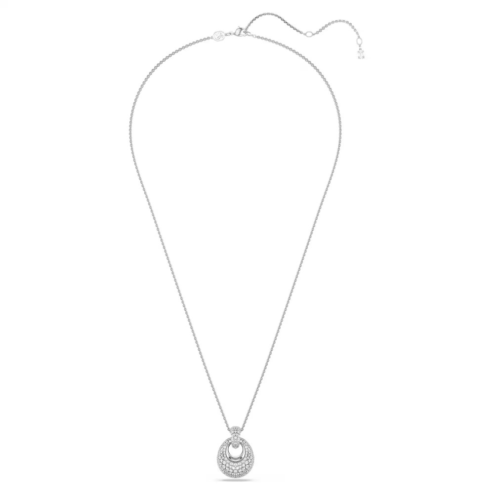 SWAROVSKI Μενταγιόν Sublima, Στρογγυλή κοπή, Λευκό, Επιμετάλλωση ροδίου 5735223