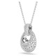 SWAROVSKI Μενταγιόν Sublima, Στρογγυλή κοπή, Λευκό, Επιμετάλλωση ροδίου 5735223