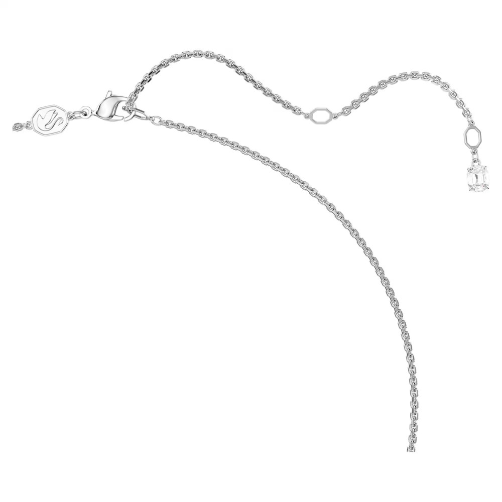 SWAROVSKI Μενταγιόν Sublima, Στρογγυλή κοπή, Λευκό, Επιμετάλλωση ροδίου 5735223