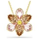 SWAROVSKI Idyllia Μενταγιόν με αλυσίδα και Καρφίτσα, Λουλούδι Μίξη Κοπών, Χρυσ΄΄ος Τόνος 5735227