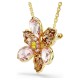 SWAROVSKI Idyllia Μενταγιόν με αλυσίδα και Καρφίτσα, Λουλούδι Μίξη Κοπών, Χρυσ΄΄ος Τόνος 5735227
