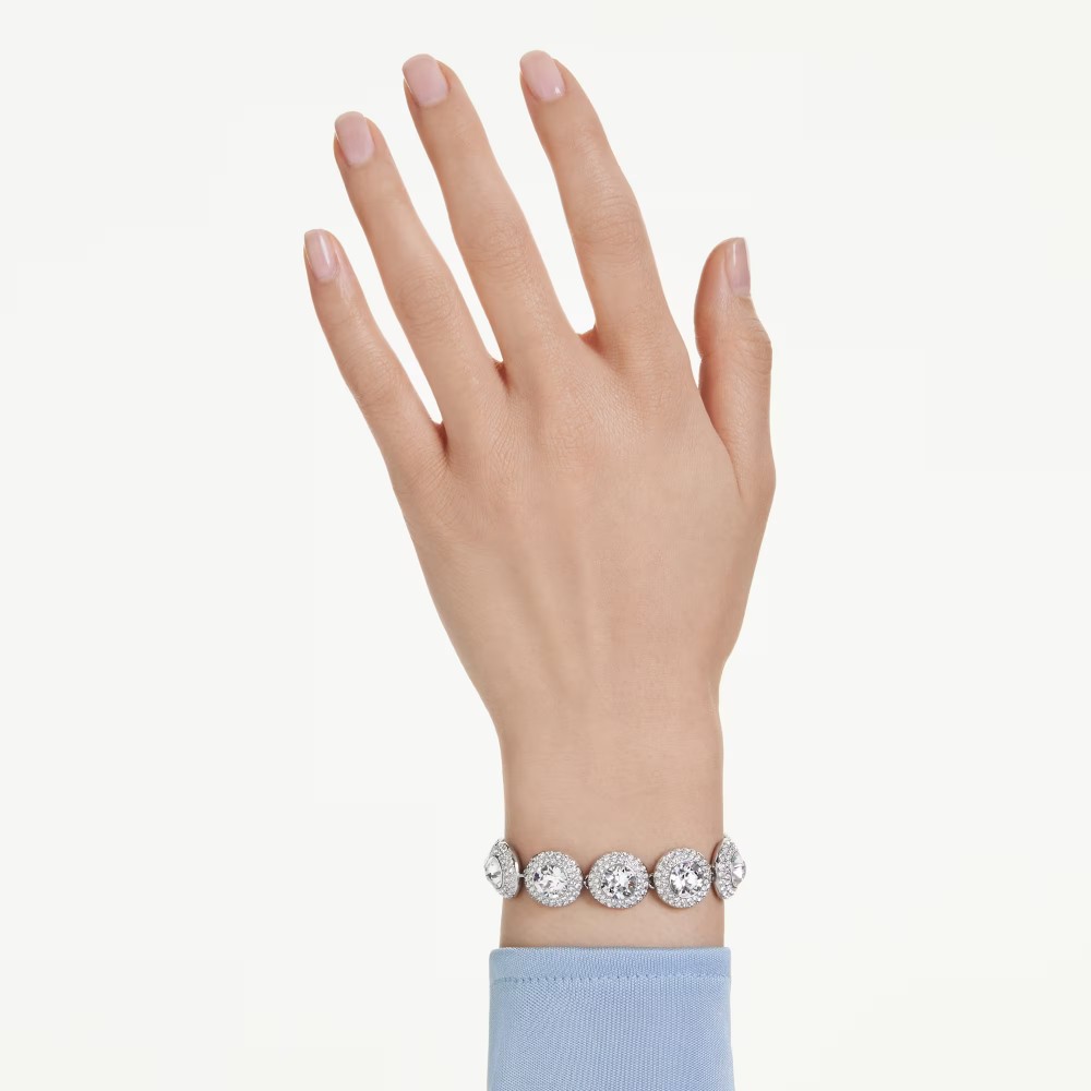 SWAROVSKI Una Angelic Βραχιόλι, Στρογγυλή Κοπή, Λευκό, Επιροδιωμένο 5735343