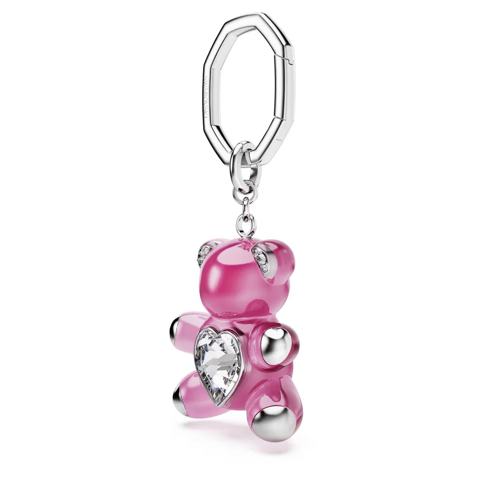 SWAROVSKI Μπρελόκ Teddy, Αρκούδα, Ροζ, Επιμετάλλωση Ροδίου 5735365