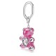 SWAROVSKI Μπρελόκ Teddy, Αρκούδα, Ροζ, Επιμετάλλωση Ροδίου 5735365