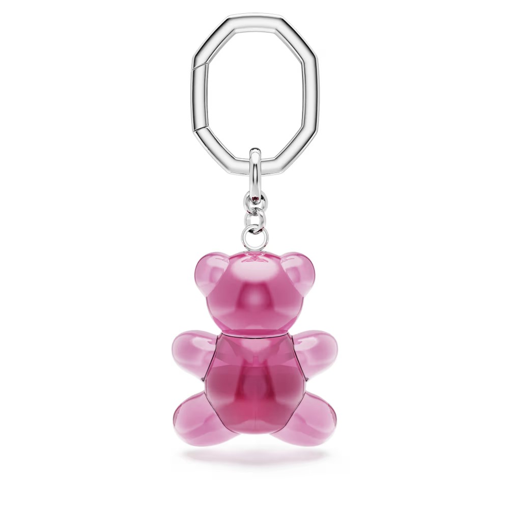 SWAROVSKI Μπρελόκ Teddy, Αρκούδα, Ροζ, Επιμετάλλωση Ροδίου 5735365