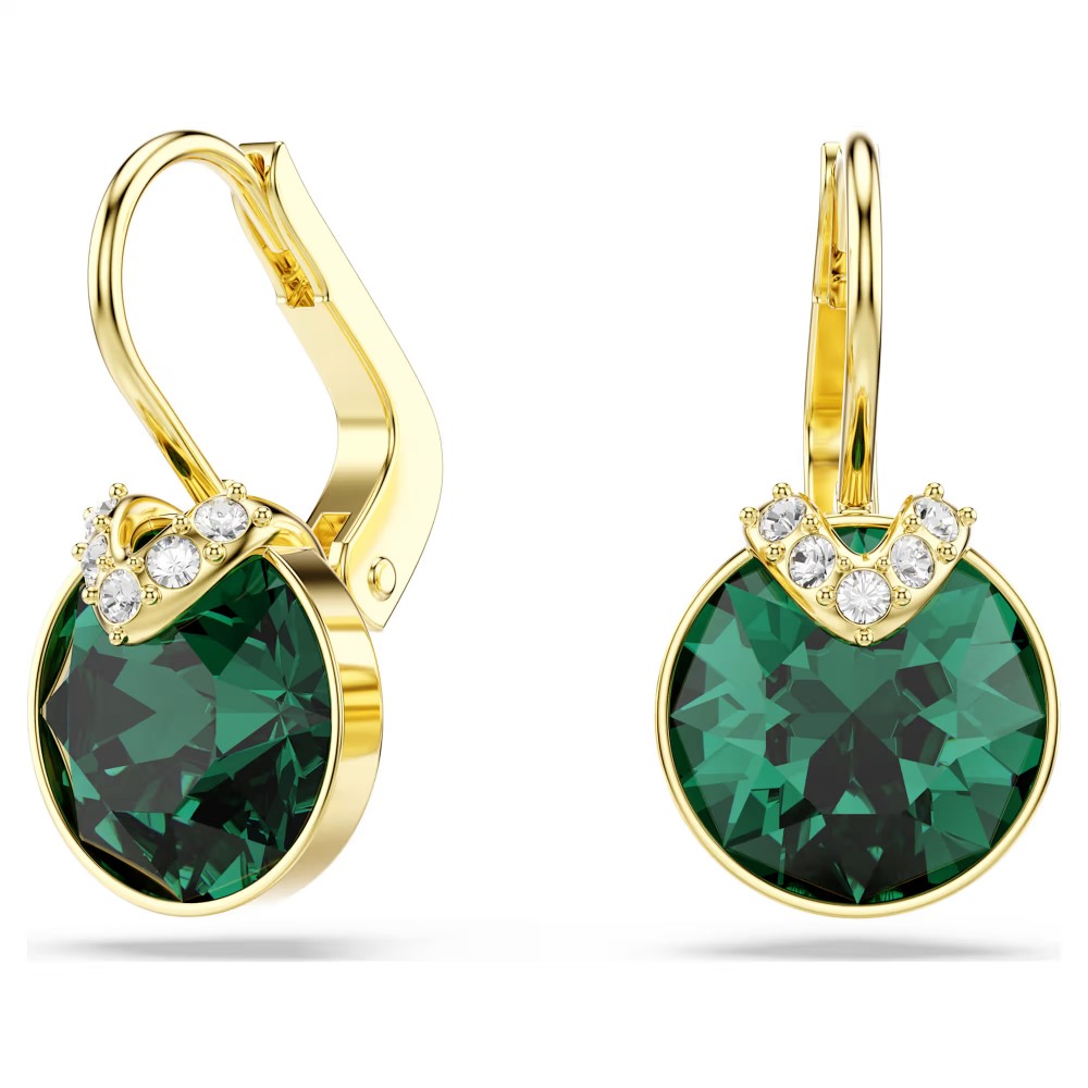 SWAROVSKI Bella V Σκουλαρίκια-σταγόνα Στρογγυλή κοπή, Πράσινο, Χρυσός τόνος, 5735389 SWAROVSKI Bella V Σκουλαρίκια-σταγόνα Στρογγυλή κοπή, Πράσινο, Χρυσός τόνος, 5735389
