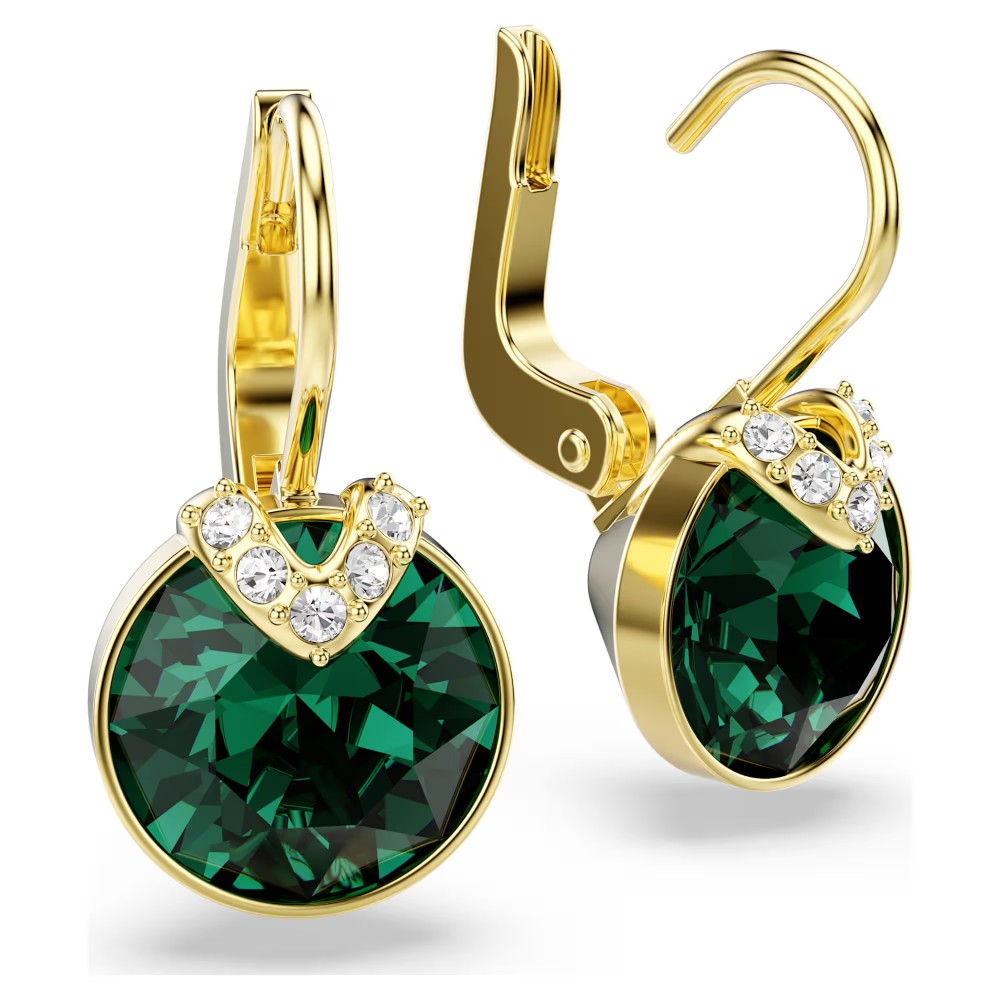 SWAROVSKI Bella V Σκουλαρίκια-σταγόνα Στρογγυλή κοπή, Πράσινο, Χρυσός τόνος, 5735389 SWAROVSKI Bella V Σκουλαρίκια-σταγόνα Στρογγυλή κοπή, Πράσινο, Χρυσός τόνος, 5735389