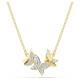 SWAROVSKI Κολιέ Idyllia lilia Πεταλούδα, Λευκό, Επιμετάλλωση σε χρυσό τόνο 5736068