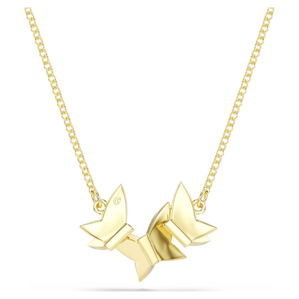 SWAROVSKI Κολιέ Idyllia lilia Πεταλούδα, Λευκό, Επιμετάλλωση σε χρυσό τόνο 5736068